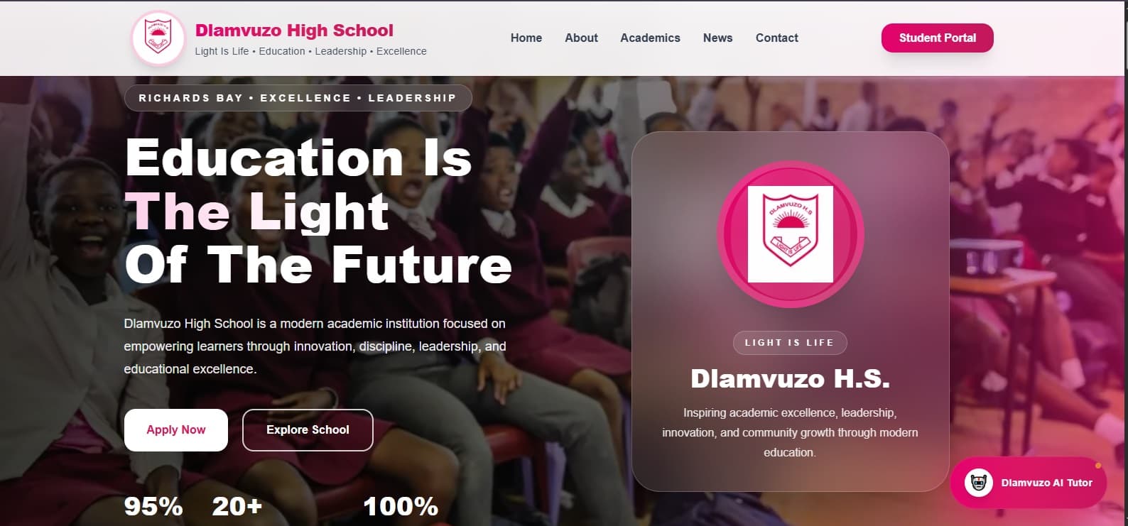 Dlamvuzo High School project background